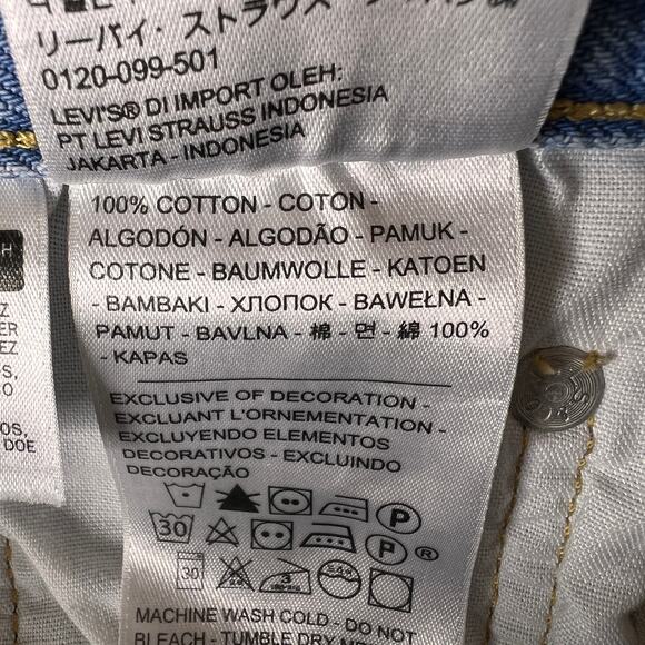 Levis Shorts Womens Size W29 Light Wash Button Fly 100% Cotton Cut Off - Picture 12 of 15